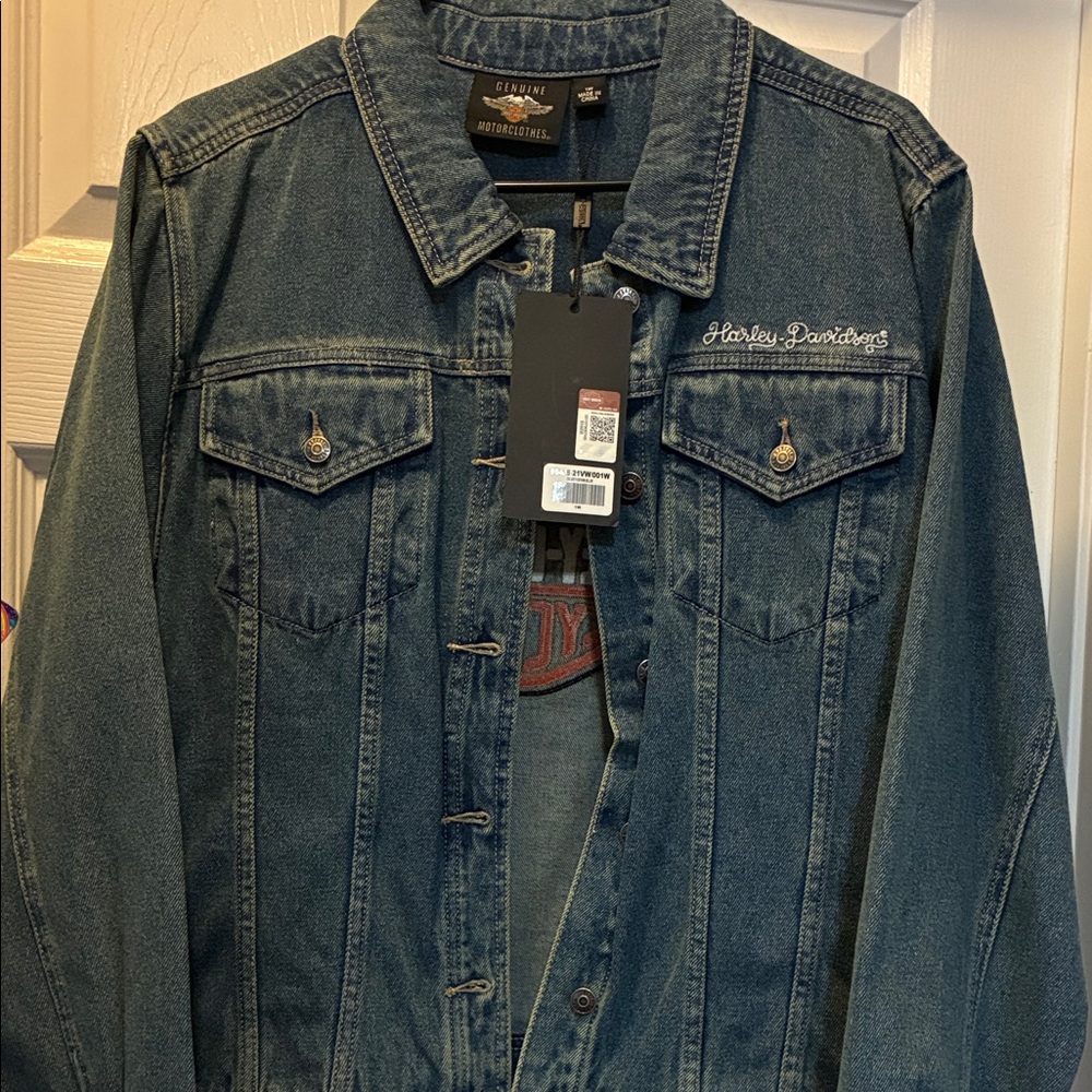 Harley-Davidson Woman’s Dark Blue Denim Trucker Jacket